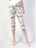 Abstract Pattern Capri Stretch Legging